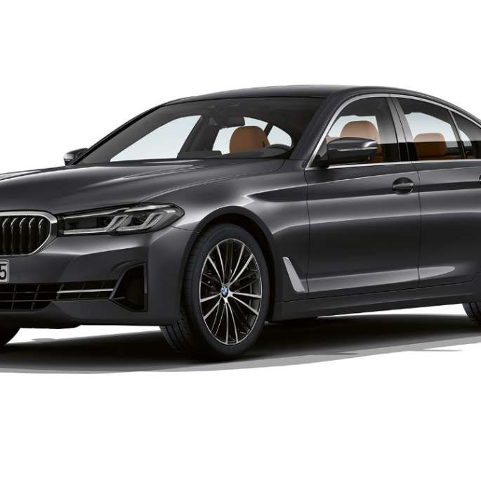 BMW Σειρά 5 Sedan, G30, βασικός εξοπλισμός BMW Σειρά 5 Sedan 540i, G30, 2020, βασικός εξοπλισμός σε γκρι Sophisto, μπροστινή λήψη τριών τετάρτων