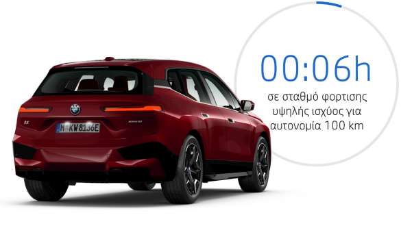 BMW iX i20, ηλεκτρικό SUV, BMW iX, xDrive50, δημόσια φόρτιση BMW iX i20, 2021, ηλεκτρικό SUV, BMW iX, xDrive50 σε κόκκινο Aventurin, φόρτιση σε δημόσιο σταθμό φόρτισης υψηλής ισχύος