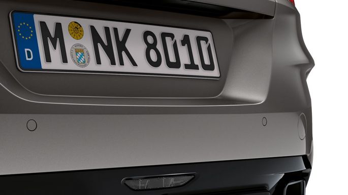 Απολήξεις εξάτμισης BMW Z4 M40i Απολήξεις εξάτμισης BMW Z4 Roadster M40i G29 2019, BMW Individual Γκρι Frozen μεταλλικό, κοντινή λήψη