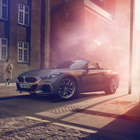 BMW Z4 M40i G29, μπροστινή λήψη τριών τετάρτων BMW Z4 Roadster M40i G29 2019 Cabrio, BMW Individual Γκρι Frozen μεταλλικό, μπροστινή λήψη τριών τετάρτων