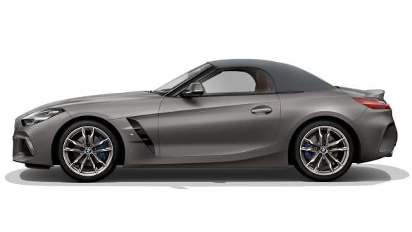 BMW Z4 M40i Roadster, G29, με κλειστή υφασμάτινη οροφή Μ Αεροδυναμικό πακέτο, BMW Z4 M40i Roadster, G29, 2019, BMW Individual γκρι Frozen μεταλλικό, κοντινή λήψη