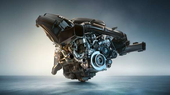 Εξακύλινδρος σε σειρά κινητήρας βενζίνης BMW Μ TwinPower Turbo, BMW M3 Sedan, G80 2020 BMW M3 Sedan, G80 2020, εξακύλινδρος σε σειρά κινητήρας βενζίνης BMW Μ TwinPower Turbo, κοντινή λήψη