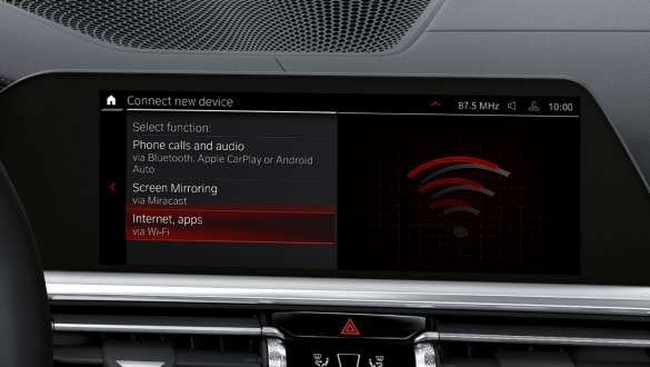 Wi-Fi hotspot, Εκδόσεις Μ της BMW Σειράς 3 Sedan, G80, G20 Εκδόσεις Μ της BMW Σειράς 3 Sedan, G80, G20, Wi-Fi hotspot, Κεντρική Οθόνη Ελέγχου, εσωτερικό