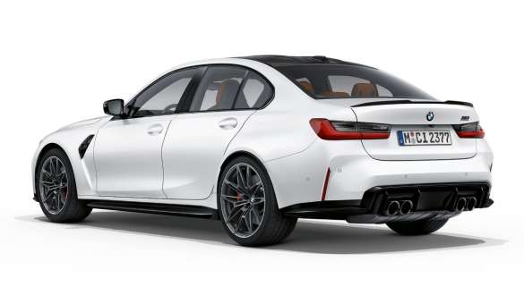 Σχεδίαση πίσω τμήματος, BMW M3 Competition Sedan, λευκό Frozen Brilliant μεταλλικό, G80, 2020 BMW M3 Competition Sedan, G80, 2020, λευκό Frozen Brilliant μεταλλικό, σχεδίαση πίσω τμήματος, πίσω λήψη