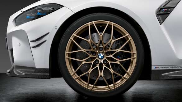 Μ Performance σφυρήλατες ζάντες 20"/21" M 1000 M σε μπρονζέ Frozen Gold, BMW M3 Sedan, G80, 2020 BMW M3 Sedan, G80, 2020, Μ Performance σφυρήλατες ζάντες 20"/21" 1000 Μ σε μπρονζέ Frozen Gold, κοντινή λήψη