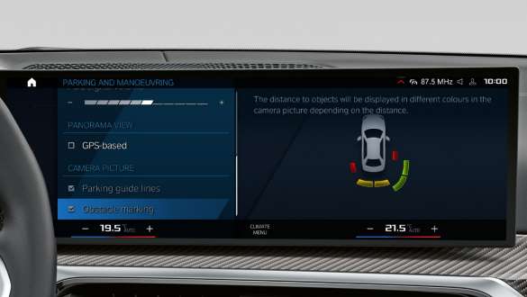 Parking Assistant Plus, Μ Αυτοκίνητα της BMW Σειράς 3 Sedan, G80, G20 Μ Αυτοκίνητα της BMW Σειράς 3 Sedan, G80, G20, Parking Assistant Plus, Κεντρική Οθόνη Ελέγχου, εσωτερικό
