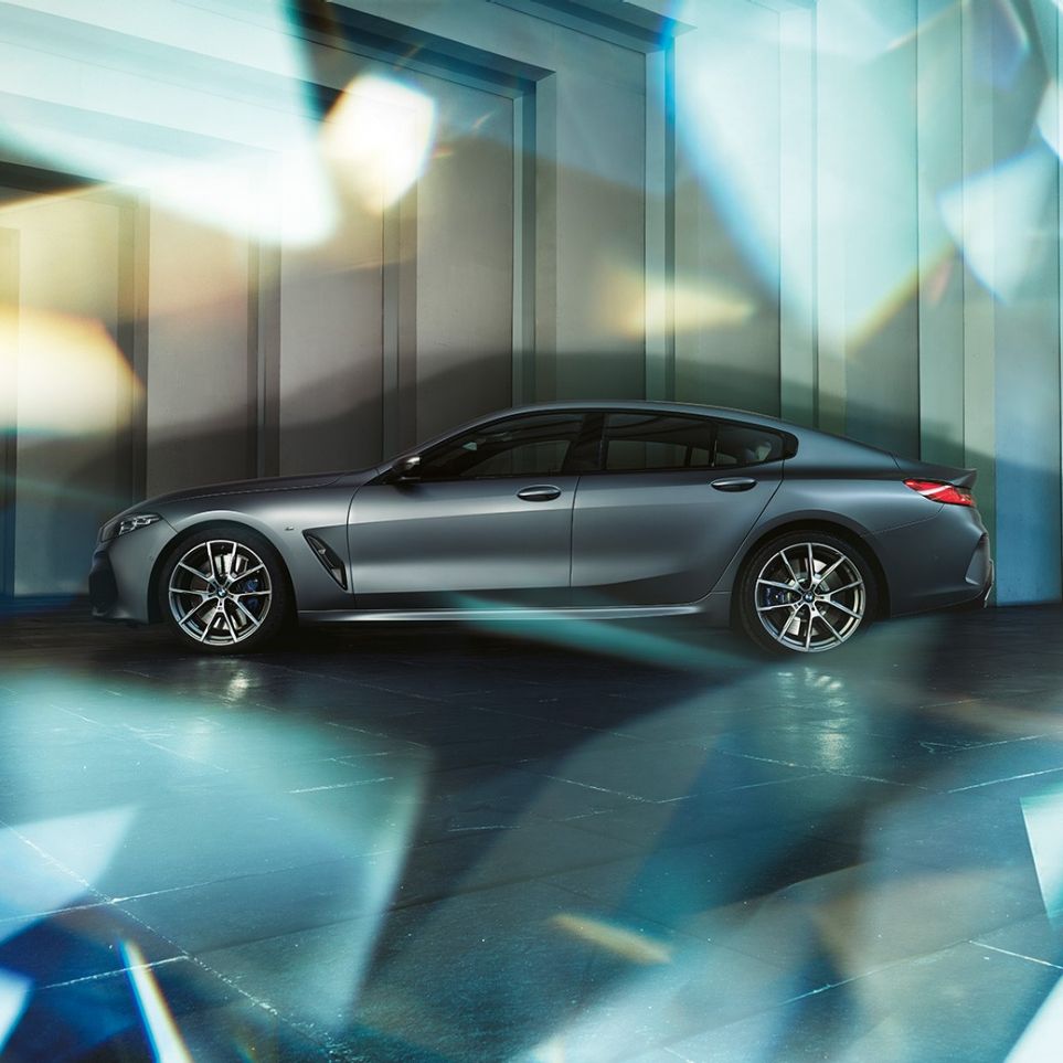 Coupé σιλουέτα BMW M850i xDrive Gran Coupé Coupé σιλουέτα BMW M850i xDrive Gran Coupé G16 2019 BMW Individual Frozen Bluestone μεταλλικό πλαϊνή λήψη