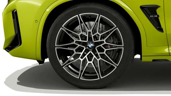 Μ ζάντες ελαφρού κράματος 21" με ακτίνες V 765 Μ, BMW X4 M Competition, F98, LCI, Facelift, 2021 BMW X4 M Competition, F98, LCI, Facelift, 2021, κίτρινο Sao Paulo, Μ ζάντες ελαφρού κράματος 21" με ακτίνες V 765 M, κοντινή λήψη