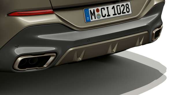 BMW X6 M50i, πίσω τμήμα με Μ σπορ εξάτμιση, G06 BMW X6 M50i, πίσω τμήμα με Μ σπορ εξάτμιση, G06, 2018, SUV