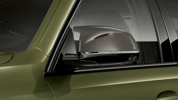 Καλύμματα εξωτερικών καθρεπτών M Carbon της BMW Χ6 M Competition, F96 Καλύμματα εξωτερικών καθρεπτών M Carbon, BMW X6 M Competition, F96, 2020, SUV, BMW Individual ειδικό χρώμα αμαξώματος πράσινο Urban, εξωτερικό