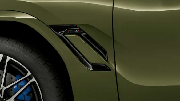 Μ πλευρικές εισαγωγές αέρα, BMW Χ6 M Competition, F96 Μ πλευρικές εισαγωγές αέρα, BMW X6 M Competition, F96, 2020, SUV, BMW Individual ειδικό χρώμα αμαξώματος πράσινο Urban, εξωτερικό