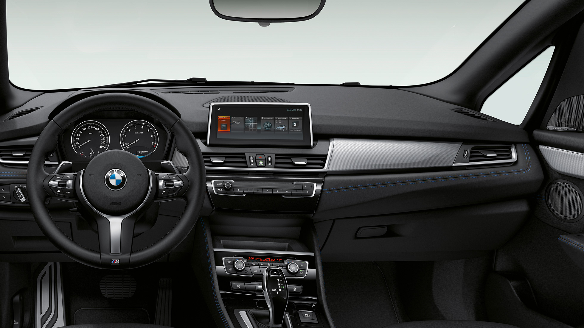 Cockpit, BMW Σειρά 2 Active Tourer, έκδοση M Sport Cockpit, BMW Σειρά 2 Active Tourer, 220d xDrive, έκδοση M Sport, F45, εσωτερικό