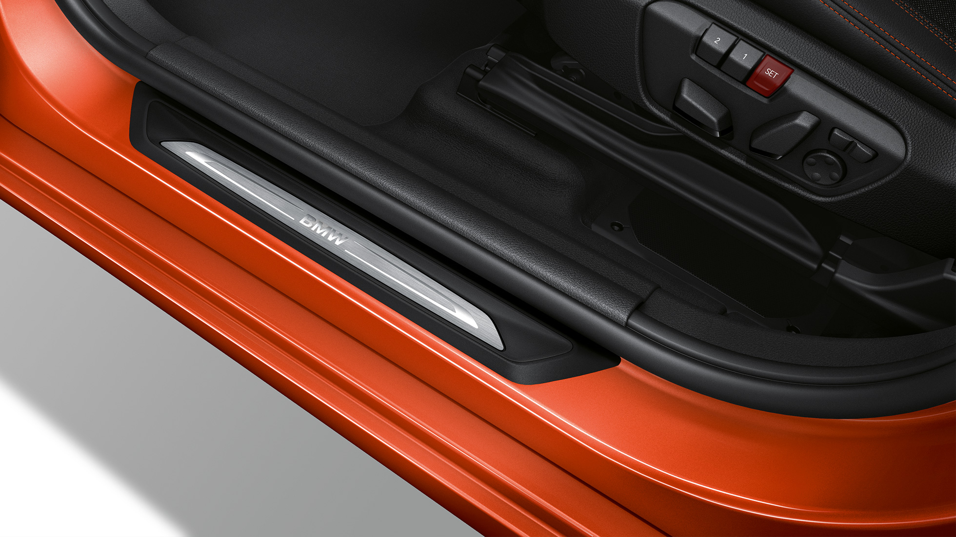 Διακοσμητικά καλύμματα μαρσπιέ, BMW Σειρά 2 Active Tourer, έκδοση Sport Line Διακοσμητικά καλύμματα μαρσπιέ, BMW Σειρά 2 Active Tourer, έκδοση Sport Line, 220i F45 2018, πορτοκαλί Sunset μεταλλικό