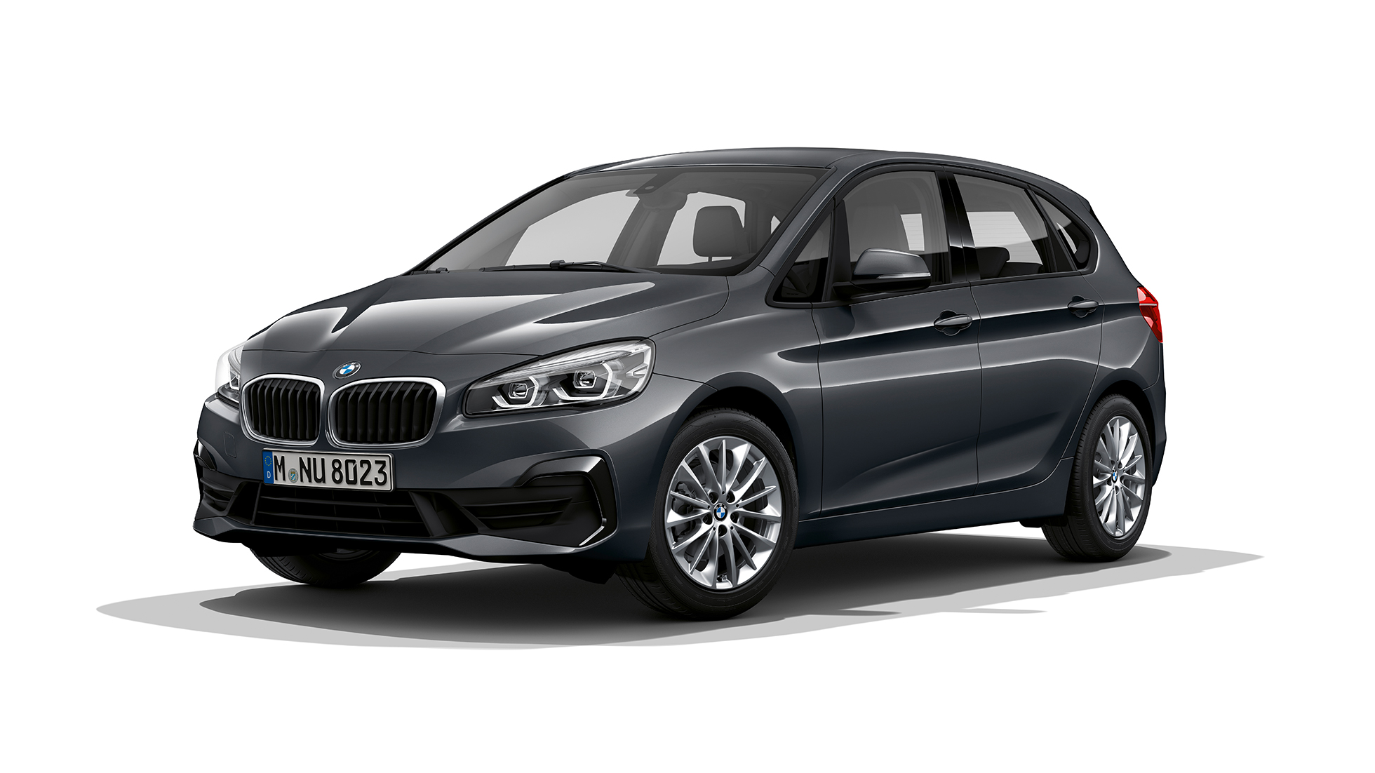 Μπροστινή λήψη τριών τετάρτων, BMW Σειρά 2 Active Tourer, έκδοση Advantage BMW Σειρά 2 Active Tourer 218i F45, έκδοση Advantage, γκρι Mineral μεταλλικό, μπροστινή λήψη τριών τετάρτων