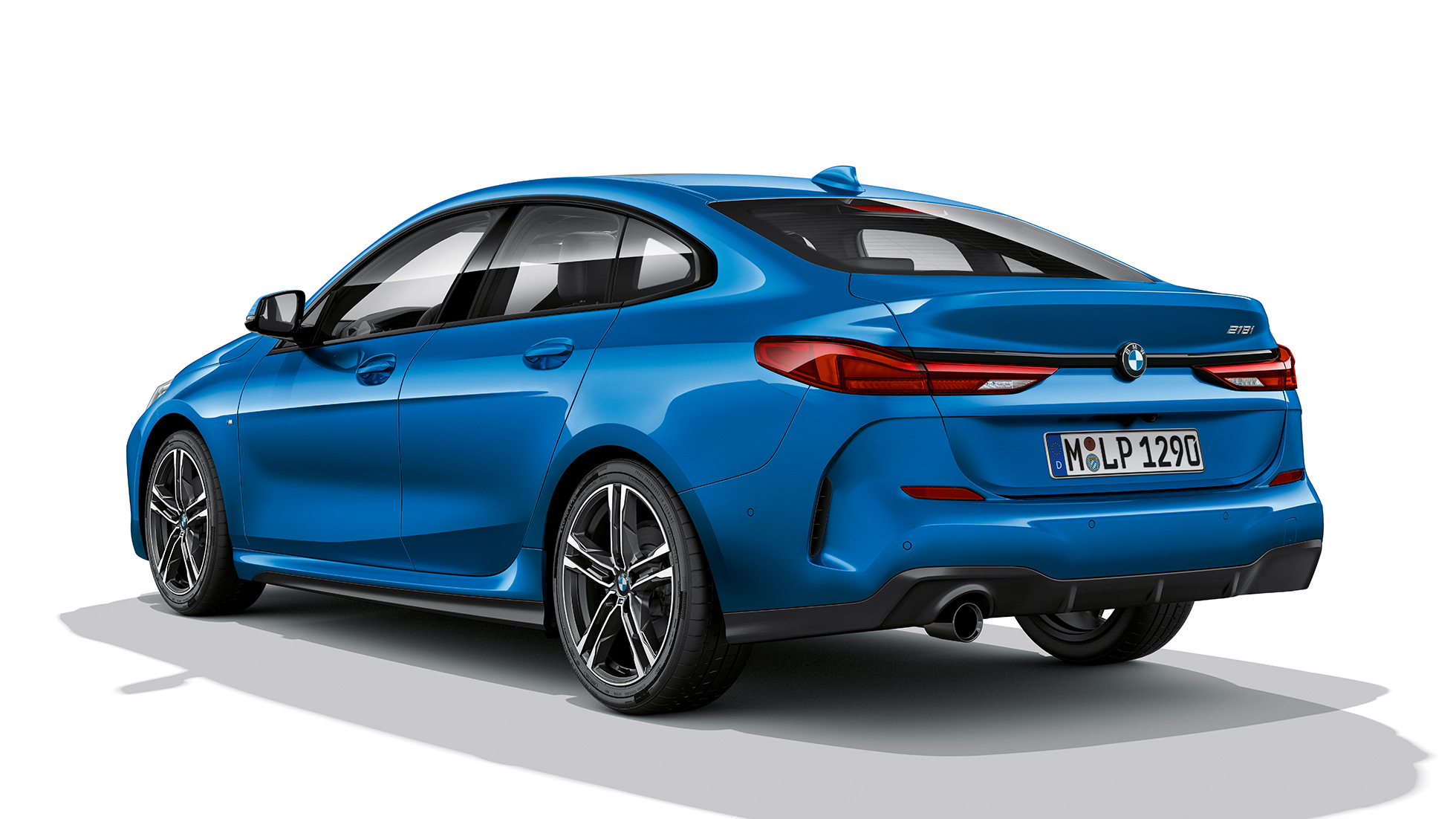 Γυαλιστερό Shadow Line BMW Individual, BMW Σειρά 2 Gran Coupé, Έκδοση M Sport Γυαλιστερό Shadow Line BMW Individual, BMW Σειρά 2 Gran Coupé, Έκδοση M Sport, μπλε Misano μεταλλικό, F44, μπροστινή λήψη τριών τετάρτων