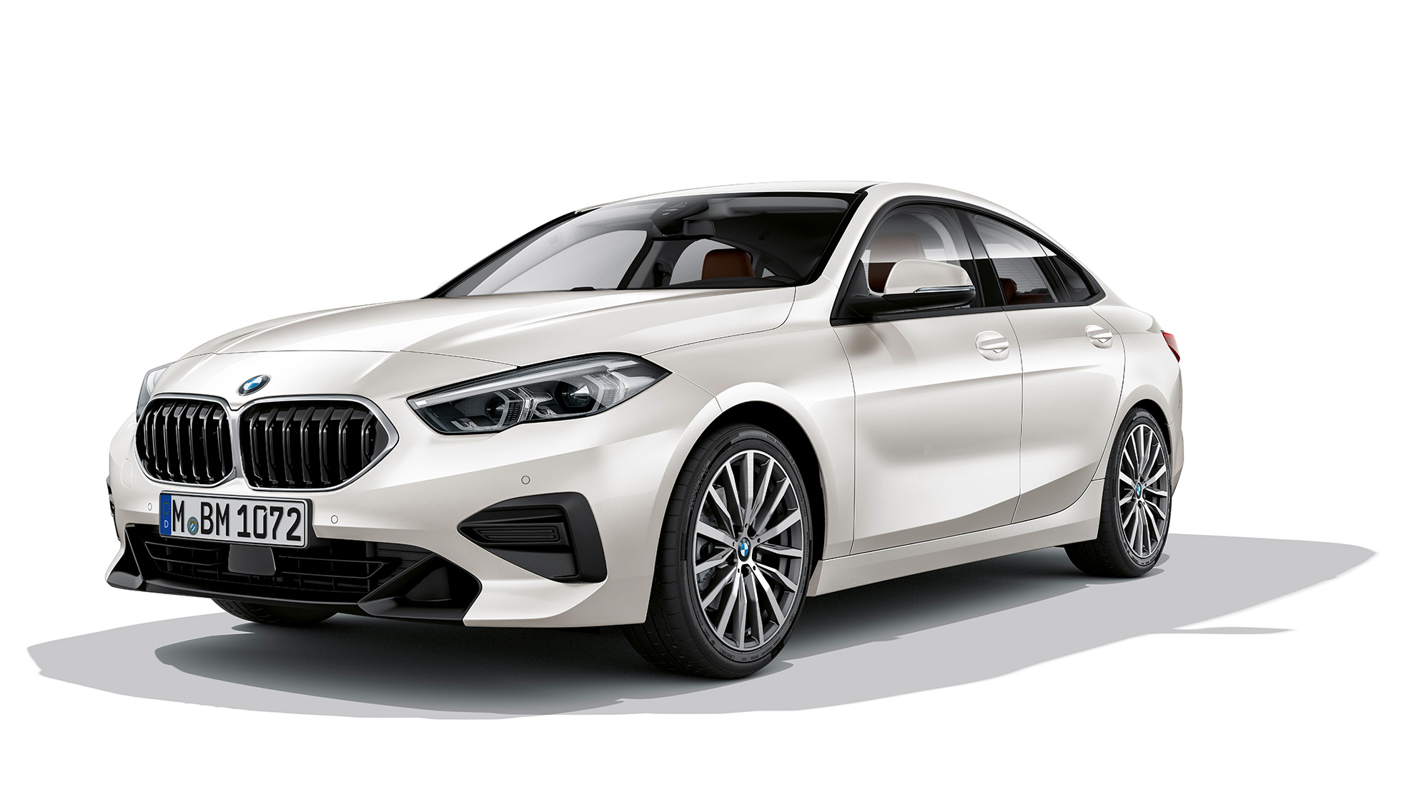 Μάσκα "νεφρών" BMW, BMW Σειρά 2 Gran Coupé, Έκδοση Advantage Μάσκα "νεφρών" BMW, BMW Σειρά 2 Gran Coupé, Έκδοση Advantage, λευκό Mineral, F44, μπροστινή λήψη τριών τετάρτων