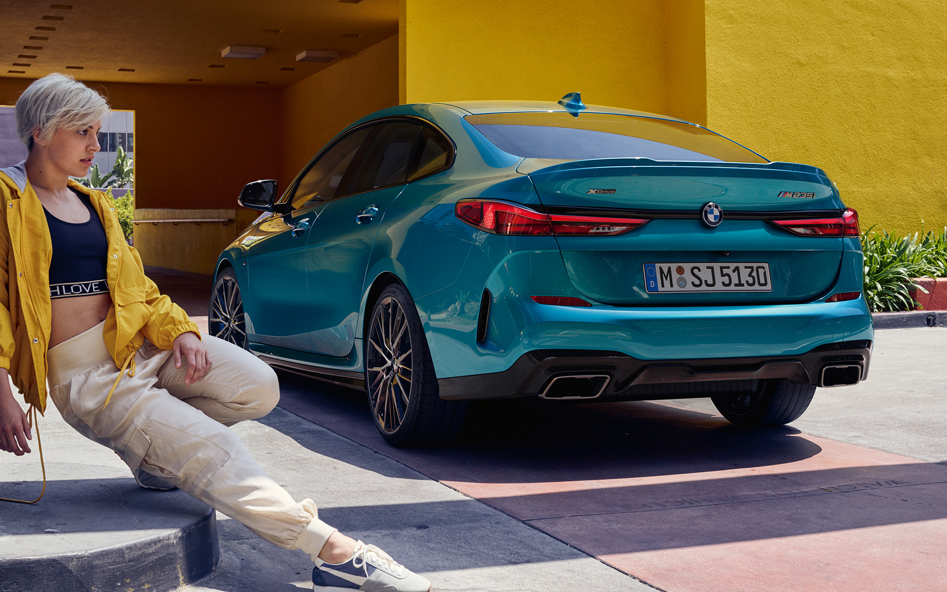 Δυναμικό πίσω τμήμα της BMW Σειράς 2 Gran Coupé, F44 Δυναμικό πίσω τμήμα της BMW Σειράς 2 Gran Coupé, F44, μπλε Snapper Rocks μεταλλικό, πλαϊνή λήψη τριών τετάρτων