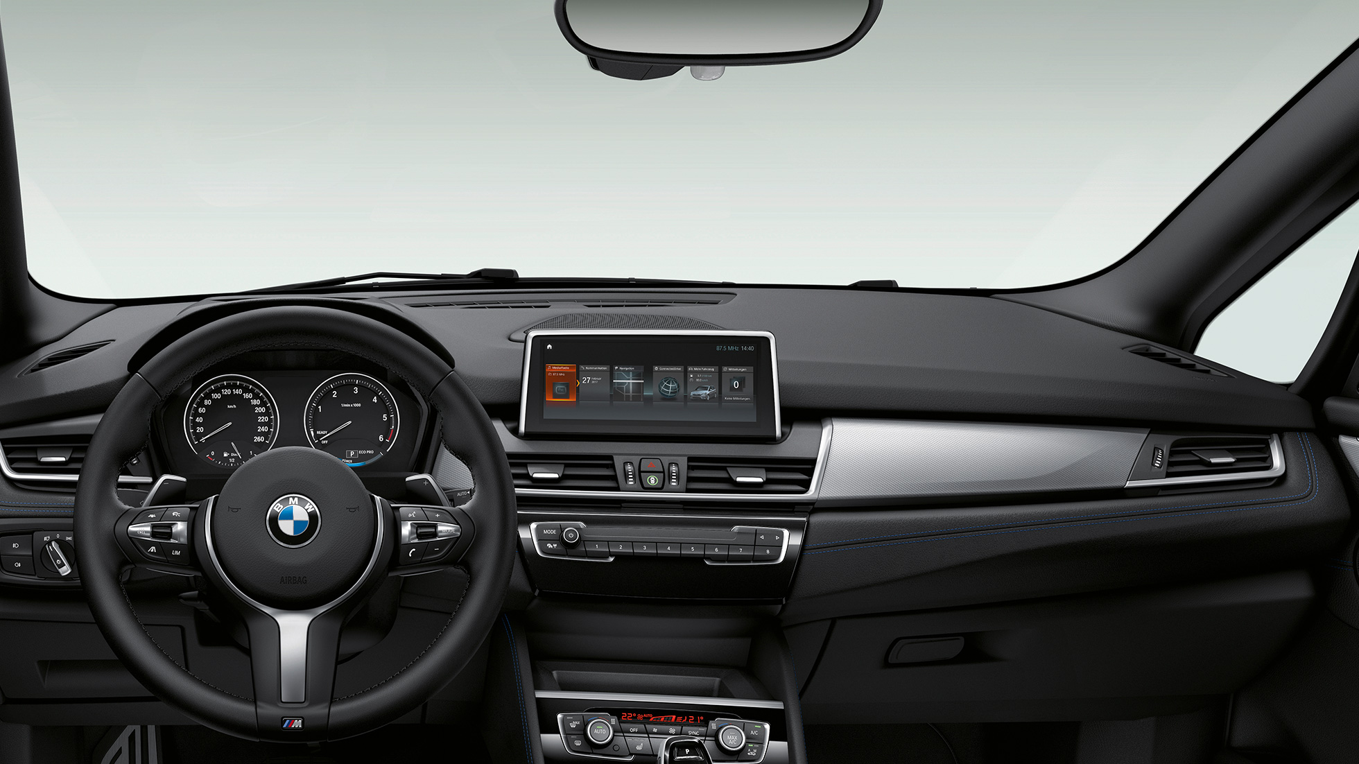 Cockpit, BMW Σειρά 2 Gran Tourer, έκδοση M Sport Cockpit, BMW Σειρά 2 Gran Tourer, 220d xDrive, έκδοση M Sport, F46 2018, εσωτερικό