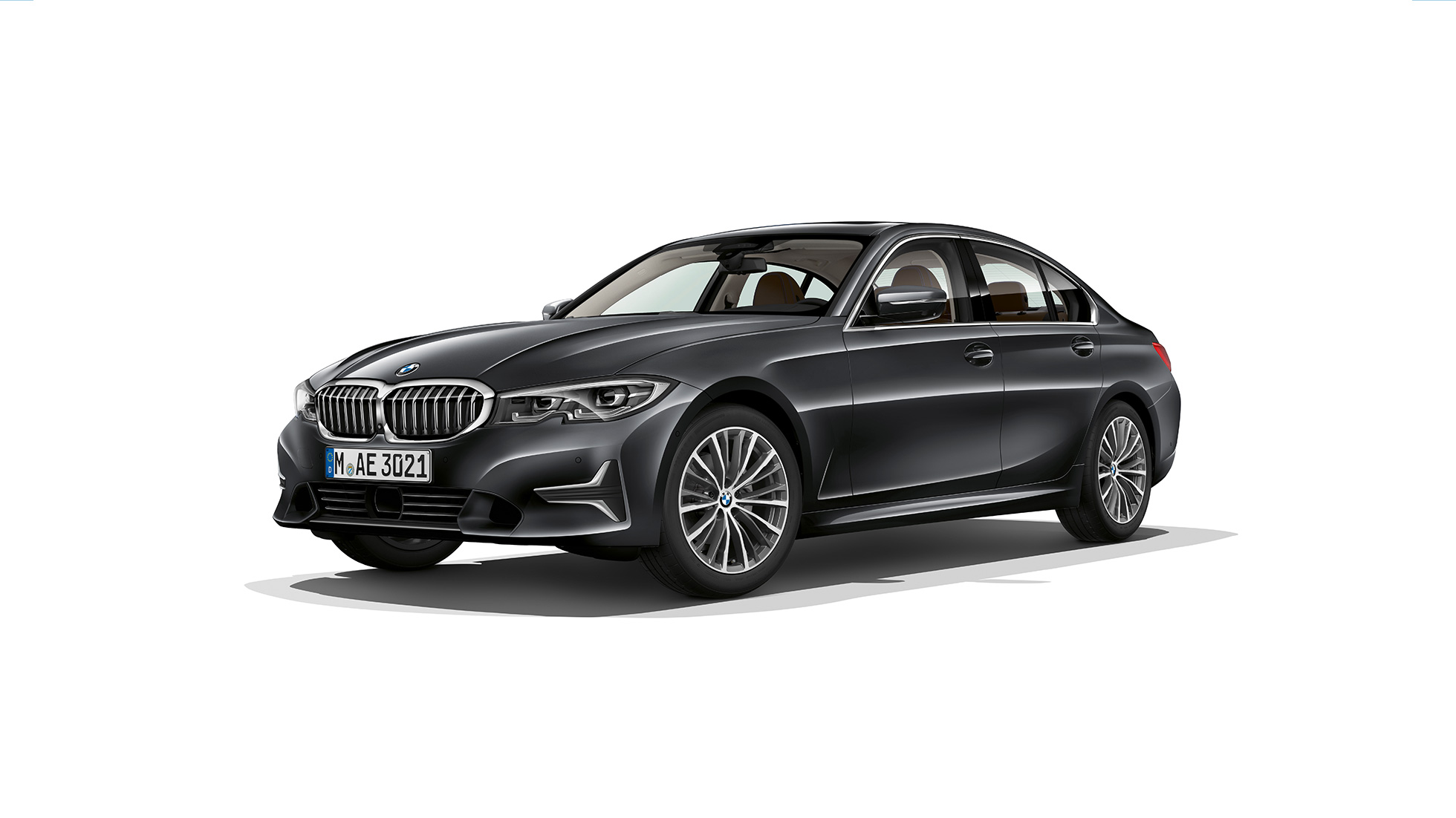 BMW Σειρά 3 Sedan, Έκδοση Luxury Line. Πλαϊνή στατική λήψη της BMW Σειράς 3 Sedan με Έκδοση Luxury Line.