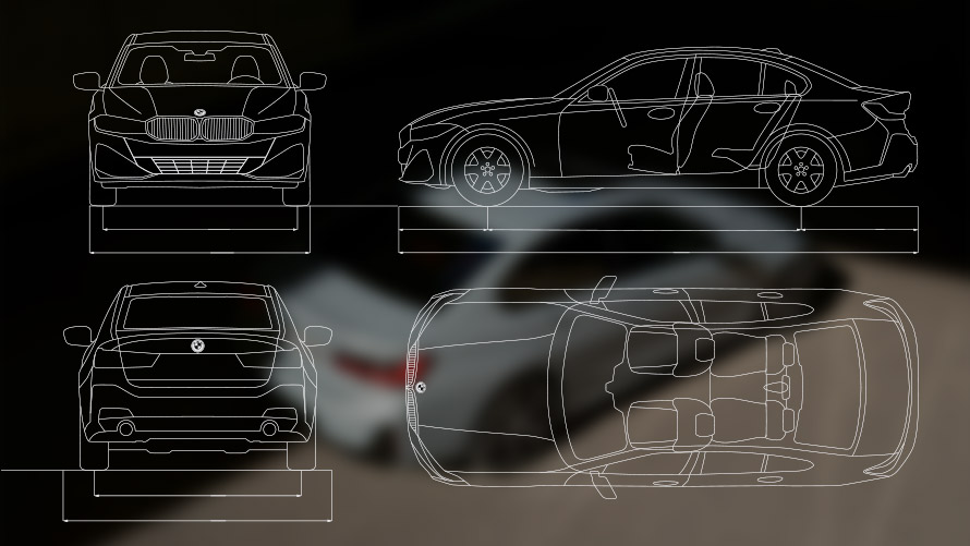 BMW Σειρά 3 Sedan LCI, G20, τεχνικά χαρακτηριστικά, σχέδιο BMW Σειρά 3 Sedan LCI, G20, τεχνικά χαρακτηριστικά, σχέδιο