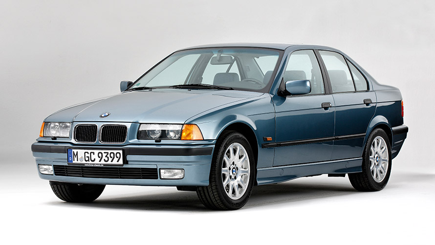 BMW Σειρά 3 Sedan, Ε36, τρίτη γενιά, μπροστινή λήψη τριών τετάρτων Μοντέλα BMW Σειράς 3, BMW Σειρά 3 Sedan, E36, τρίτη γενιά, μπροστινή λήψη τριών τετάρτων