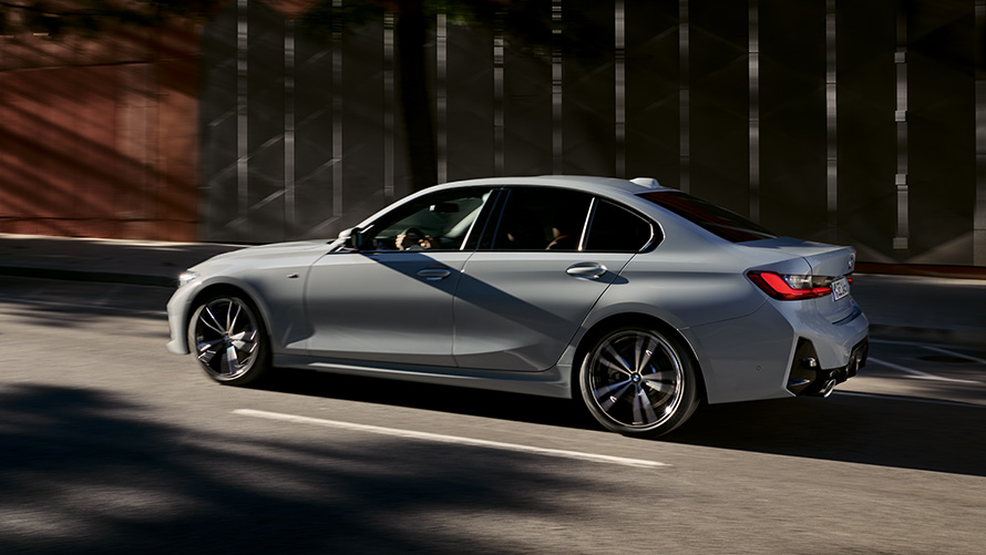 BMW Σειρά 3 Sedan, G20, έβδομη γενιά, πλαϊνή λήψη τριών τετάρτων Μοντέλα BMW Σειράς 3, BMW Σειρά 3 Sedan, G20, έβδομη γενιά, πλαϊνή λήψη τριών τετάρτων