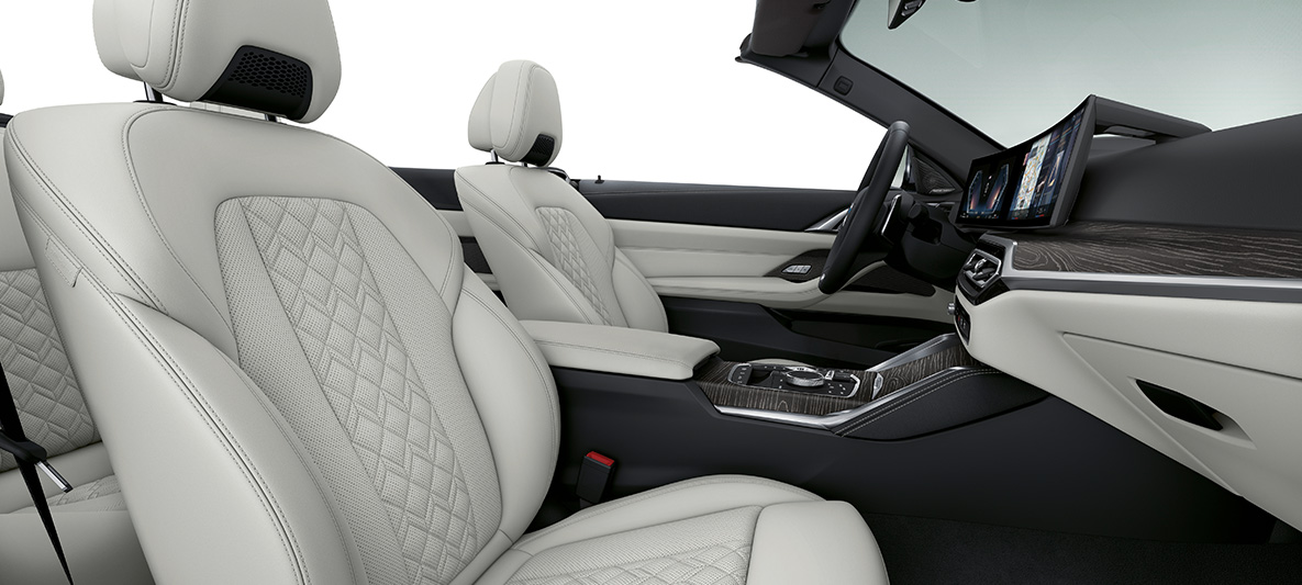BMW Individual δερμάτινες επενδύσεις 'Merino' σε λευκό Ivory, BMW Σειρά 4 Cabrio, Individual, G23, 2020, εσωτερικό BMW Individual δερμάτινες επενδύσεις 'Merino' σε λευκό Ivory, BMW Σειρά 4 Cabrio, Individual, G23, 2020, εσωτερικό, cockpit