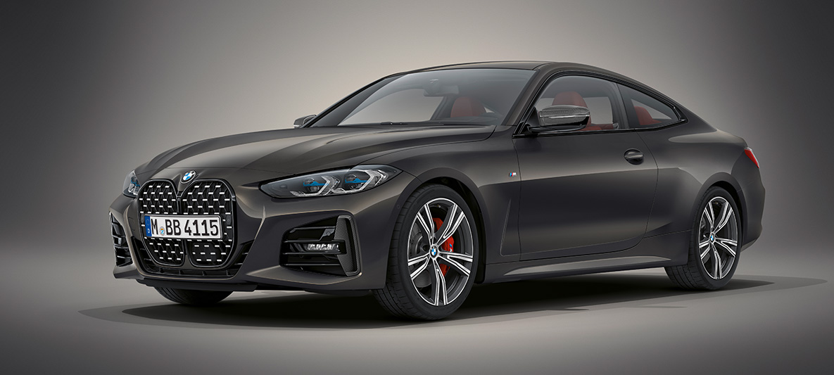 BMW Individual γκρι Dravite μεταλλικό, BMW Σειρά 4 Coupé, G22, 2020 BMW Σειρά 4 Coupé, Individual, γκρι Dravite μεταλλικό, G22, 2020, μπροστινή λήψη τριών τετάρτων, σταθμευμένη