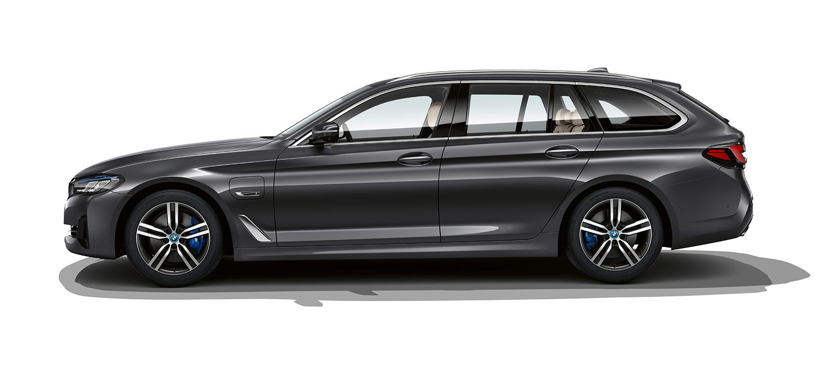 BMW Σειρά 5 Touring, G31, σταθμευμένη BMW Σειρά 5 Touring, G31, Facelift 2020, πλαϊνή λήψη, σταθμευμένη
