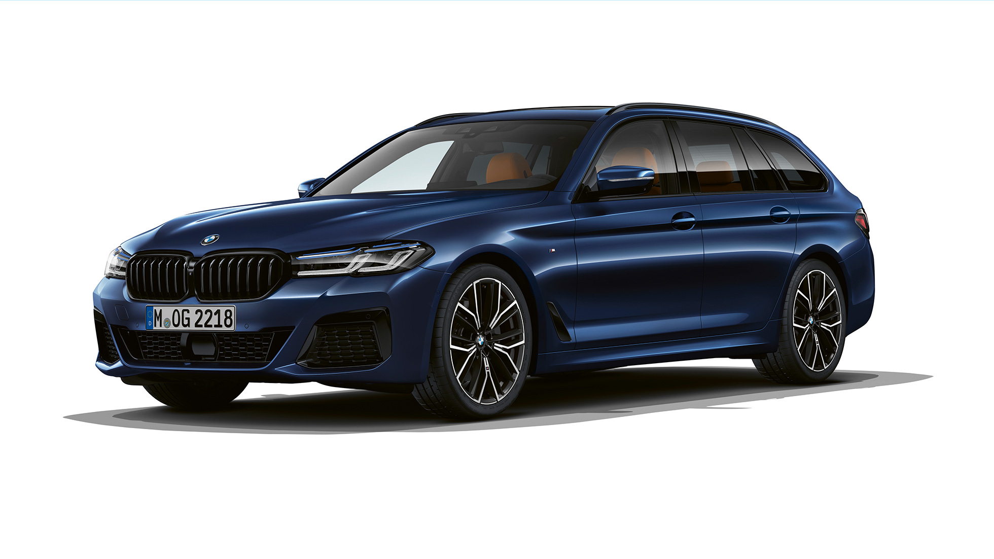 BMW Σειρά 5 Touring, G31, Μ Σπορ Πακέτο, μπροστινή λήψη BMW Σειρά 5 Touring, 530e, G31, 2020, Μ Σπορ Πακέτο σε μπλε Tansanite II μεταλλικό, μπροστινή λήψη τριών τετάρτων