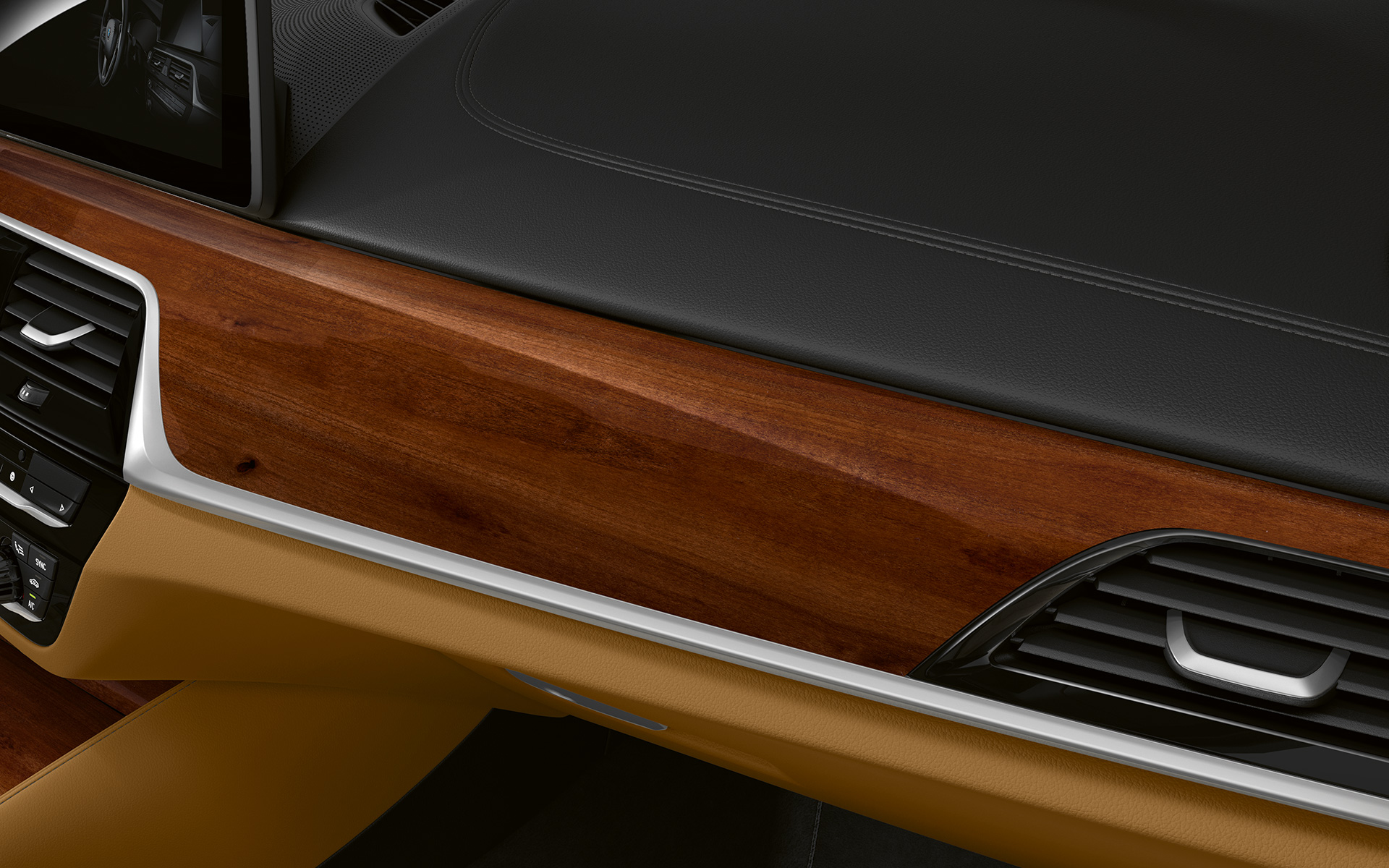 BMW Σειρά 5 Touring, G31, LCI, λεπτομέρεια του cockpit, BMW Individual διακοσμητικές επενδύσεις εσωτερικού από ξύλο δαμασκηνιάς σε γυαλιστερό καφέ με διακοσμητική επιφάνεια σε γυαλιστερό χρώμιο Pearl BMW Σειρά 5 Touring, G31, Facelift 2020, λεπτομέρεια του cockpit, BMW Individual διακοσμητικές επενδύσεις εσωτερικού από ξύλο δαμασκηνιάς σε γυαλιστερό καφέ με διακοσμητική επιφάνεια σε γυαλιστερό χρώμιο Pearl
