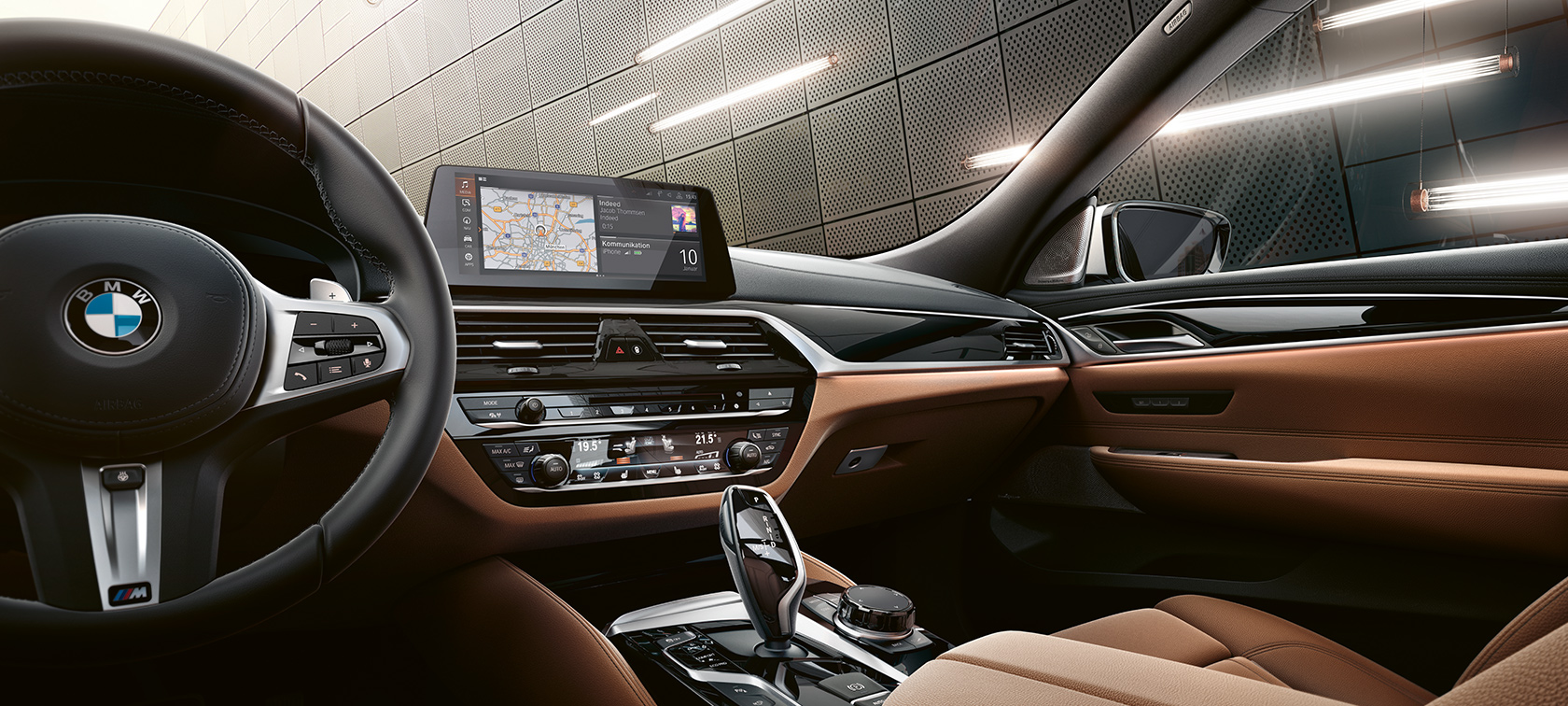 BMW Σειρά 6 Gran Turismo G32, κόκπιτ με τιμόνι BMW Σειρά 6 Gran Turismo G32 2017, κόκπιτ με τιμόνι, εσωτερικό