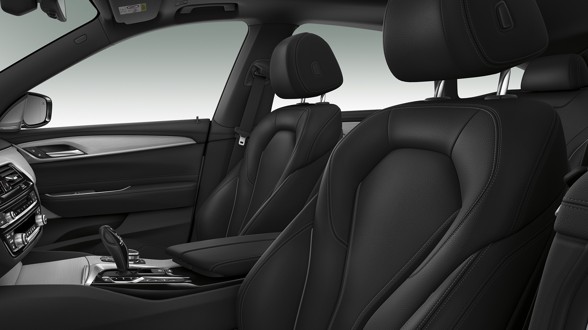 BMW Σειρά 6 Gran Turismo G32, Sport Line, εσωτερικό Σπορ καθίσματα οδηγού και συνοδηγού, BMW Σειρά 6 Gran Turismo G32 2017, Sport Line, εσωτερικό.