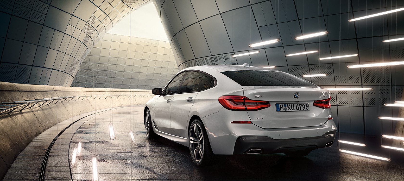 BMW Σειρά 6 Gran Turismo G32, πίσω λήψη τριών τετάρτων BMW Σειρά 6 Gran Turismo G32 2017, λευκό Mineral μεταλλικό, πίσω λήψη τριών τετάρτων