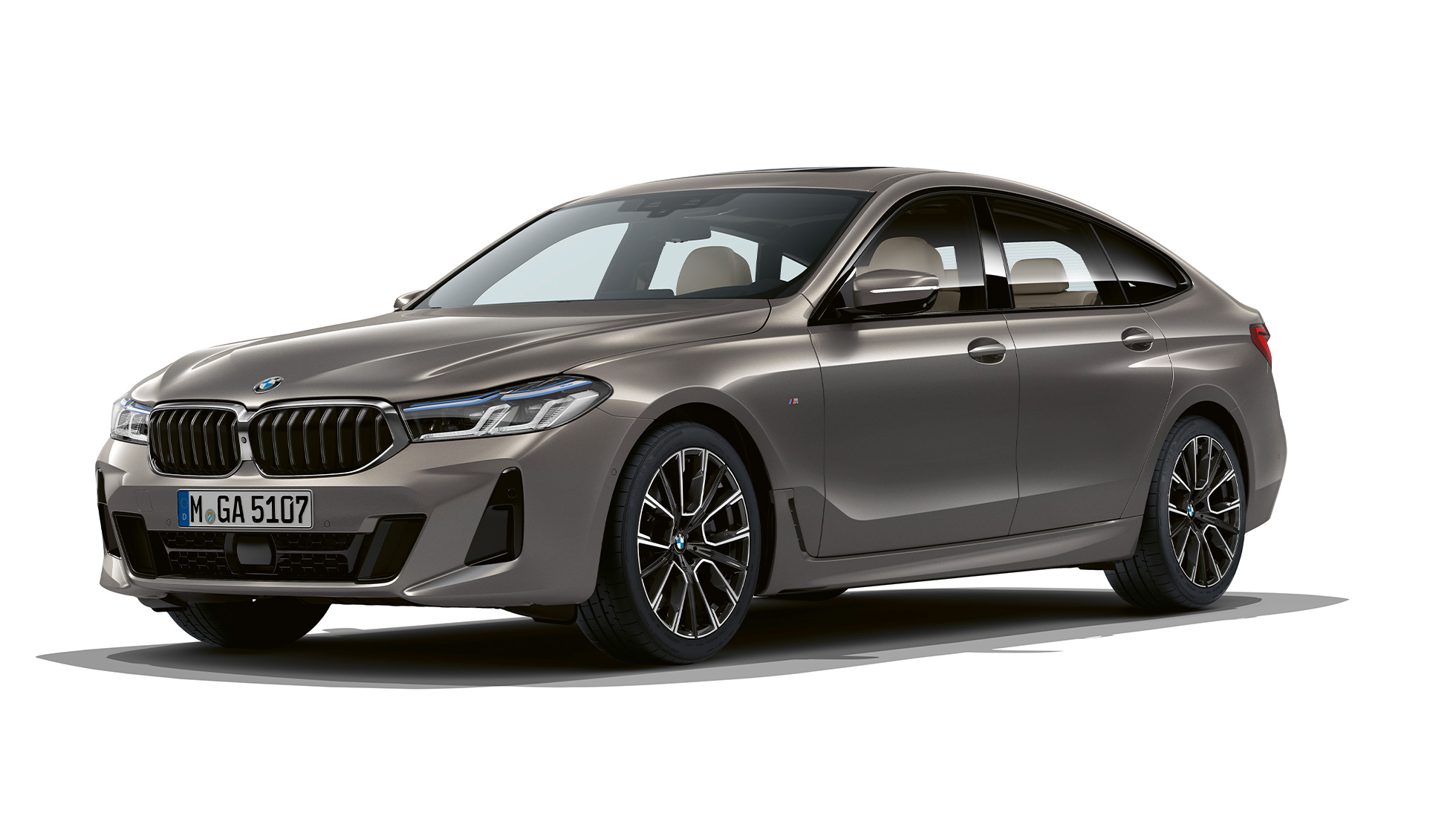 BMW Σειρά 6 Gran Turismo, Μ Σπορ Πακέτο, G32, 2020 BMW Σειρά 6 Gran Turismo, G32, 640i xDrive, 2020, Μ Σπορ Πακέτο, γκρι Bernina με εφέ Amber, μπροστινή λήψη τριών τετάρτων
