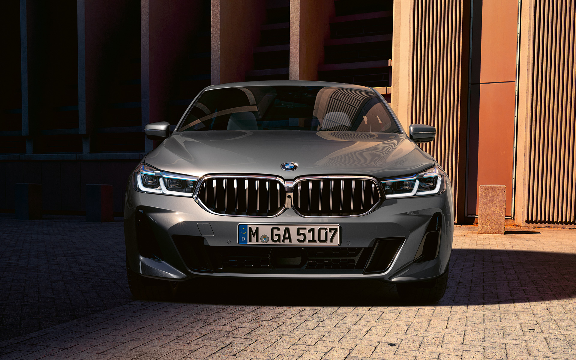 Μπροστινό τμήμα, BMW Σειρά 6 Gran Turismo, G32, 2020 Σχεδίαση μπροστινού τμήματος, BMW Σειρά 6 Gran Turismo 640i xDrive, G32, 2020, γκρι Bernina, μπροστινή λήψη