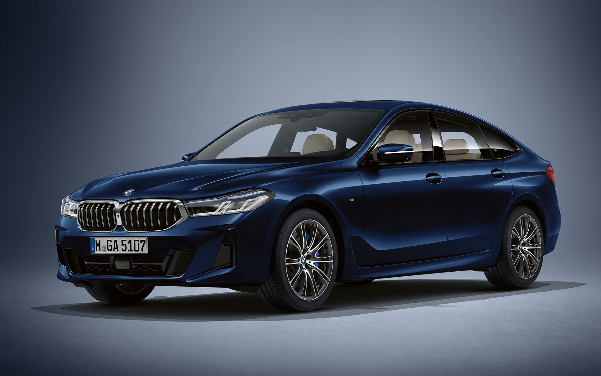 BMW Individual χρώμα αμαξώματος μπλε Tansanite μεταλλικό, BMW Σειρά 6 Gran Turismo, G32, 2020 BMW Individual χρώμα αμαξώματος μπλε Tansanite μεταλλικό, BMW Σειρά 6 Gran Turismo, G32, 2020, μπροστινή λήψη τριών τετάρτων, σταθμευμένη
