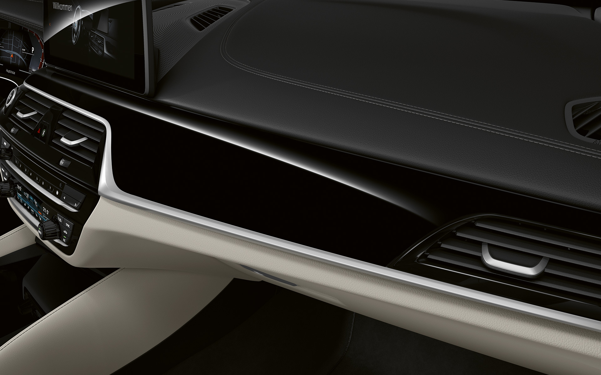 BMW Individual διακοσμητικές επενδύσεις εσωτερικού σε μαύρο Piano, BMW Σειρά 6 Gran Turismo, 2020, G32 BMW Individual διακοσμητικές επενδύσεις εσωτερικού σε μαύρο Piano, BMW Σειρά 6 Gran Turismo G32, 2020, εσωτερικό, cockpit