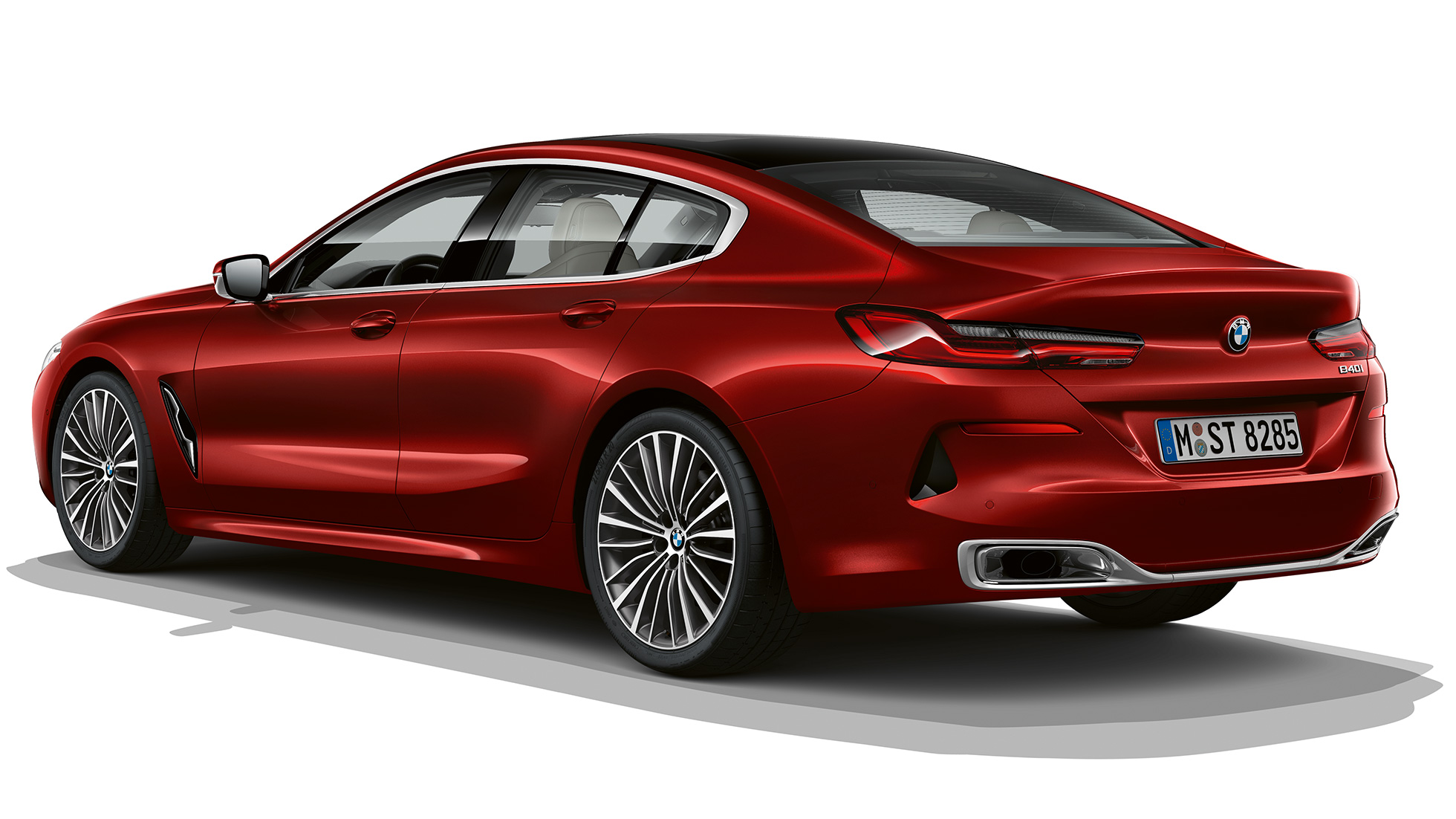 Βασικό μοντέλο πίσω λήψη τρία τέταρτα BMW Σειρά 8 Gran Coupé, βασικό μοντέλο πίσω λήψη τρία τέταρτα