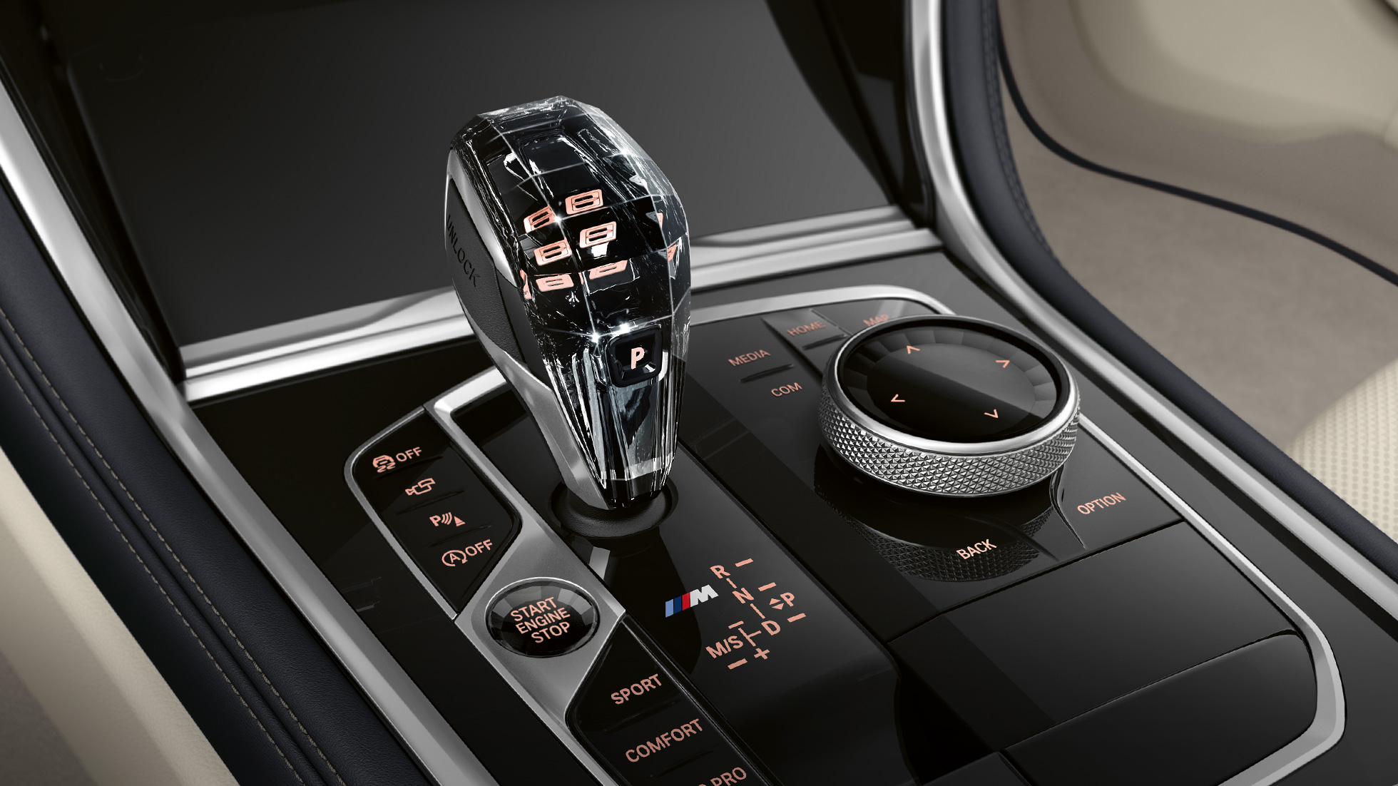 Στοιχεία από γυαλί Crafted Clarity BMW Σειρά 8 Gran Coupé, στοιχεία από γυαλί Crafted Clarity