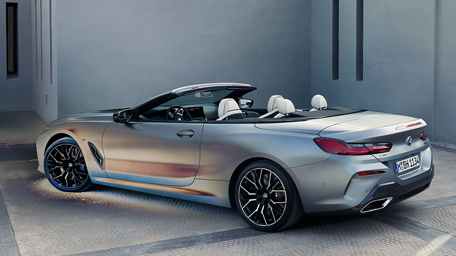 BMW Σειρά 8 Cabrio (G14) πλαϊνή λήψη τρίτα τέταρτα BMW Σειρά 8 Cabrio (G14) πλαϊνή λήψη τρίτα τέταρτα