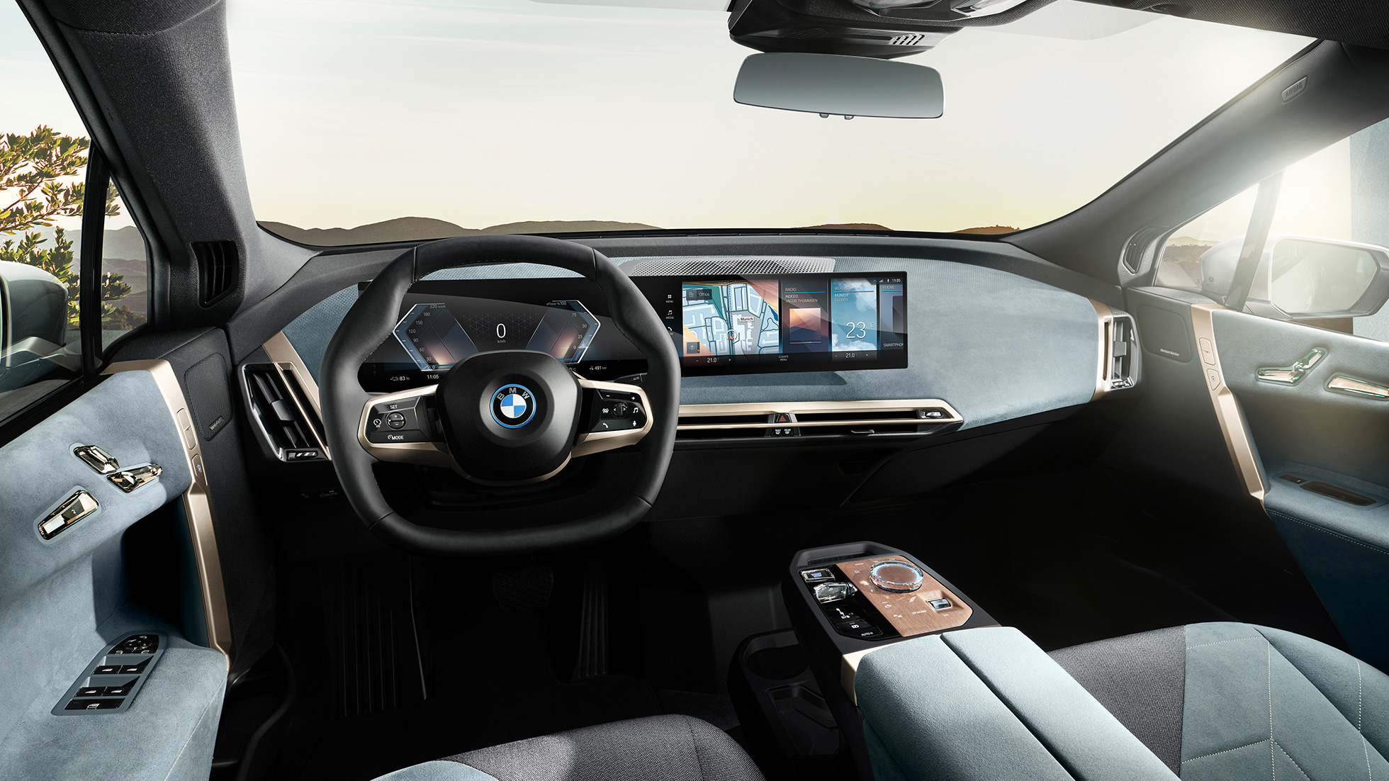 BMW iX cockpit εσωτερικό BMW iX i20 cockpit εσωτερικό