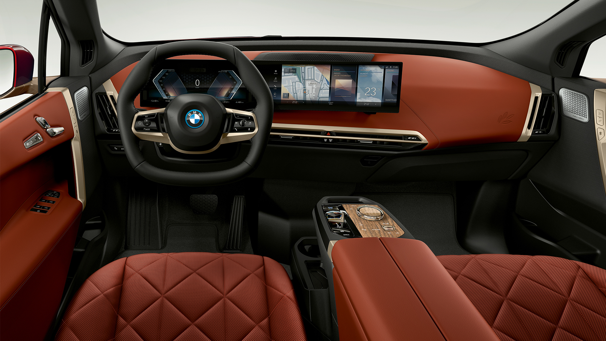 BMW iX cockpit BMW iX i20 cockpit εσωτερική σχεδίαση Suite Castanea