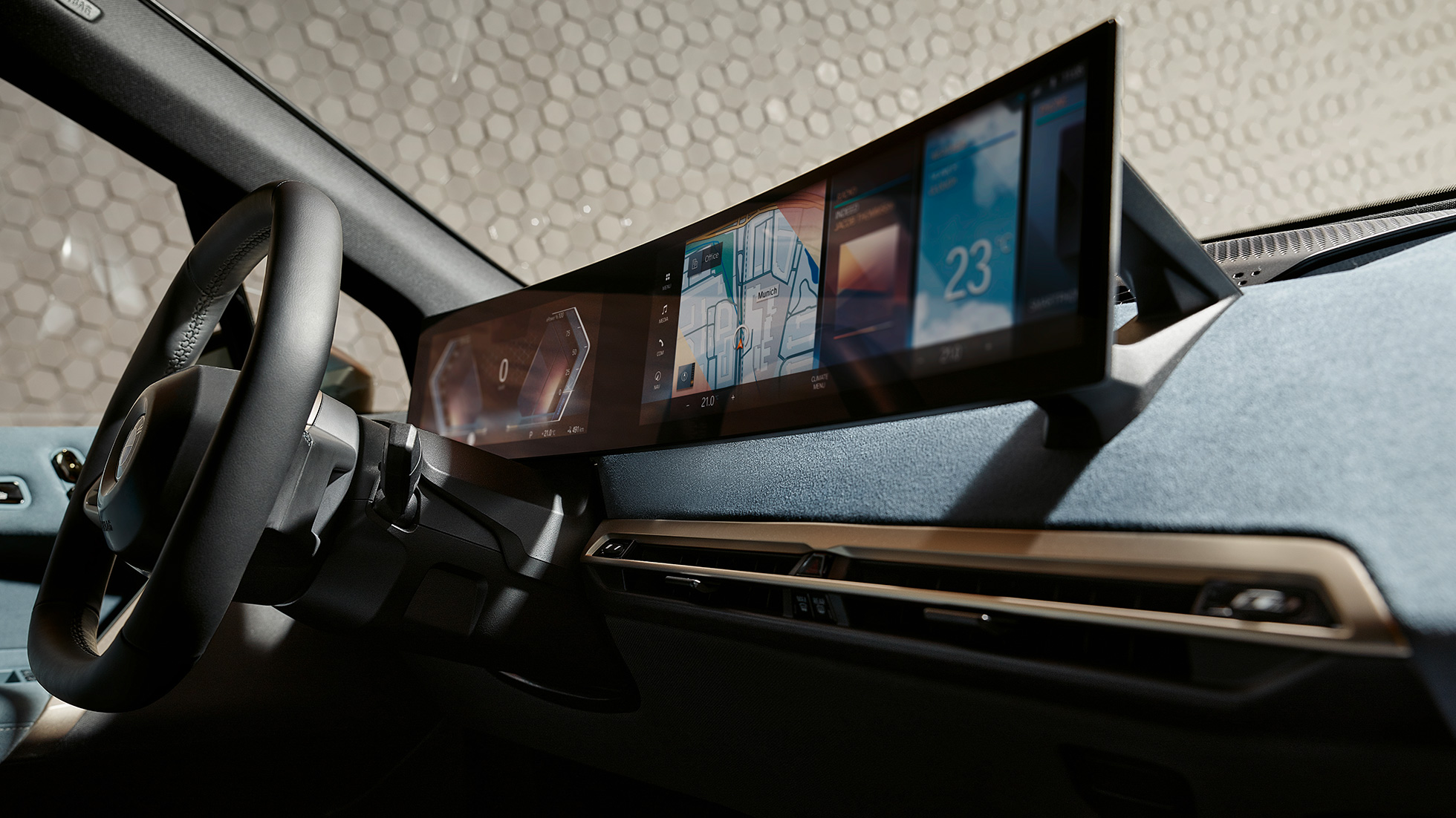 BMW iX i20 Διεπαφή Χρήστη Cockpit Stonegrey BMW iX i20 Εσωτερικό Διεπαφή Χρήστη iDrive Cockpit Stonegrey