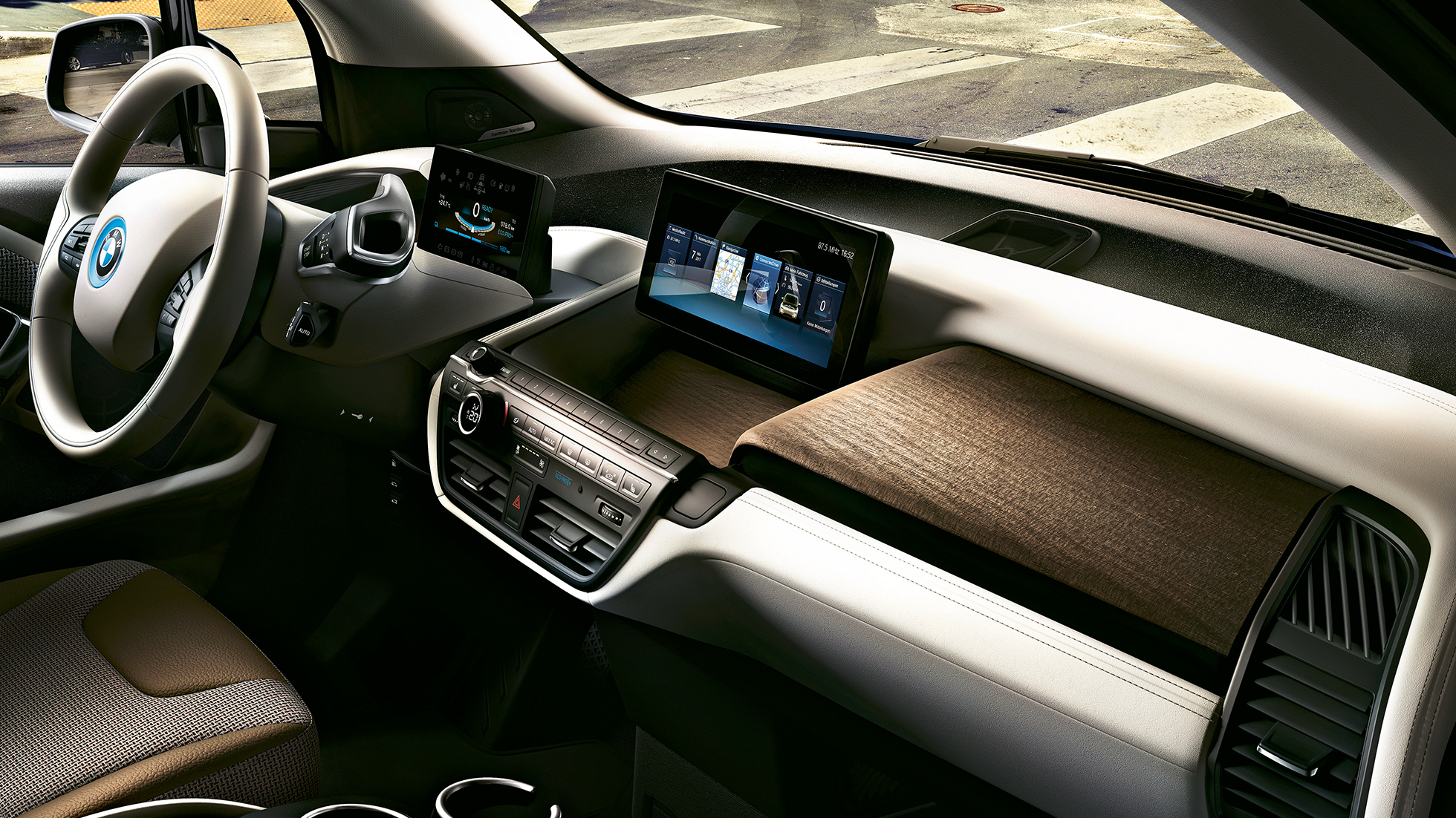BMW i3 2018, εσωτερικό BMW i3 I01 2018, εσωτερικό, Κεντρική Οθόνη Ελέγχου