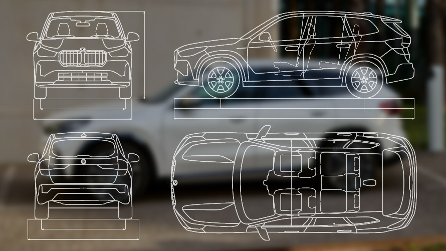BMW iX1, U11, BEV, 2022, λευκό Mineral μεταλλικό, πλαϊνή λήψη BMW iX1, U11, BEV, 2022, λευκό Mineral μεταλλικό, πλαϊνή λήψη, φόρτιση σε χώρο στάθμευσης, τοίχος από μπετόν