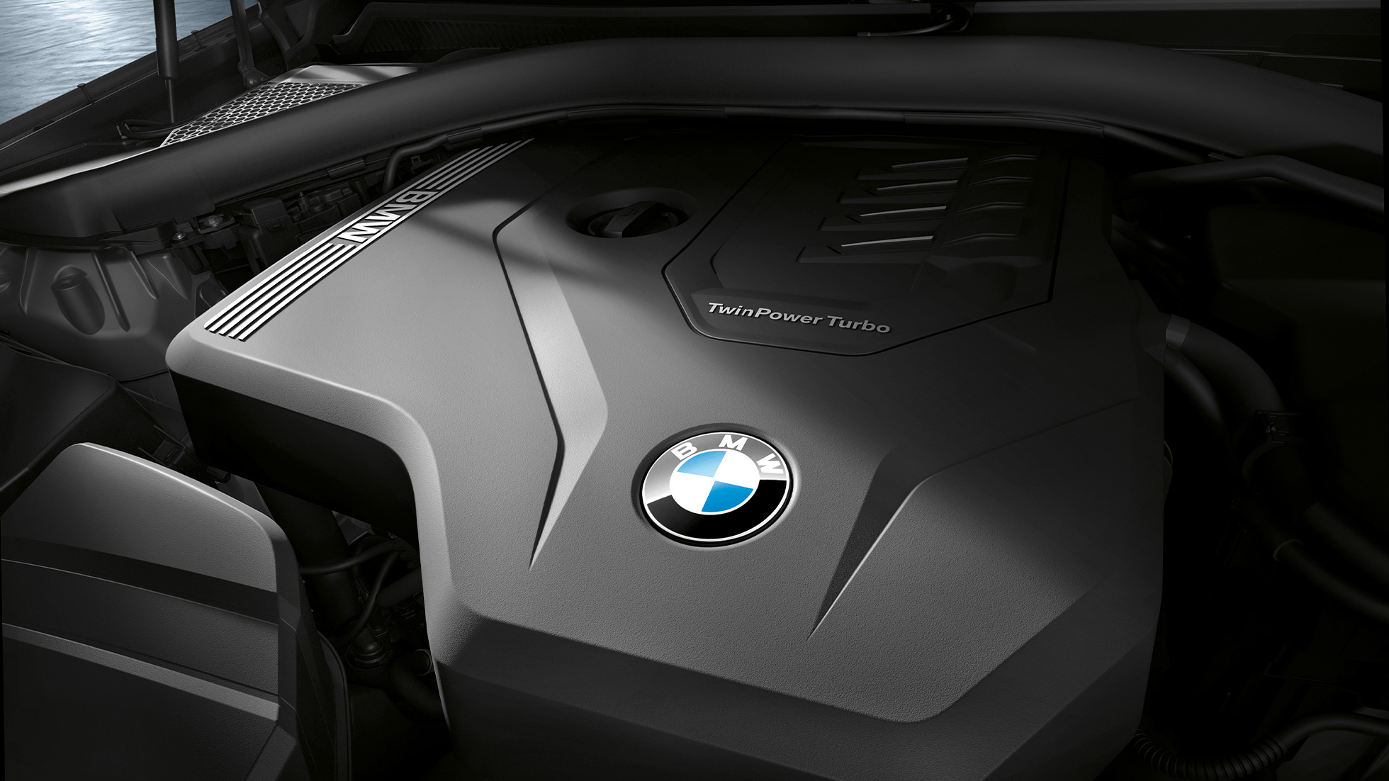 Κινητήρας, BMW M340i xDrive Sedan Κινητήρας, BMW M340i xDrive Sedan G20, μαύρο Sapphire μεταλλικό, κοντινή λήψη