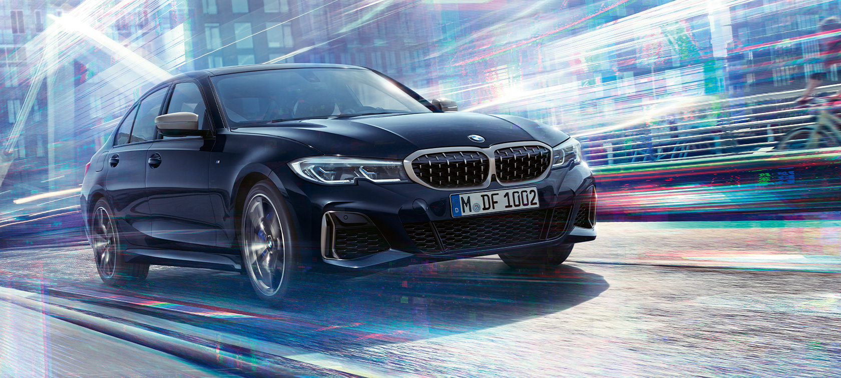 Σχεδίαση δυναμικής οδήγησης, BMW M340i xDrive Sedan Σχεδίαση δυναμικής οδήγησης, BMW M340i xDrive Sedan G20, μαύρο Sapphire μεταλλικό, μπροστινή λήψη τριών τετάρτων