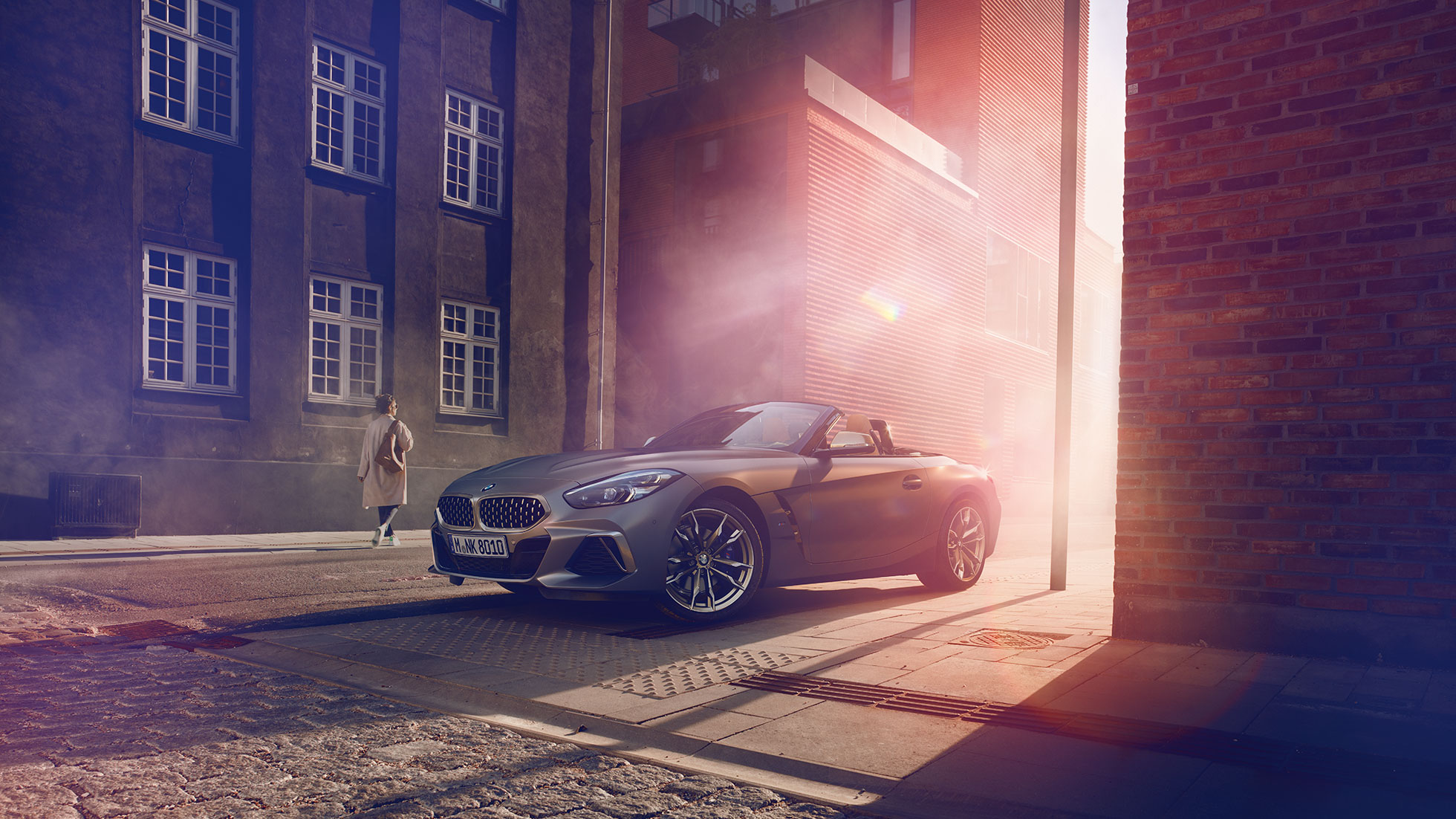 BMW Z4 M40i G29, μπροστινή λήψη τριών τετάρτων BMW Z4 Roadster M40i G29 2019 Cabrio, BMW Individual Γκρι Frozen μεταλλικό, μπροστινή λήψη τριών τετάρτων