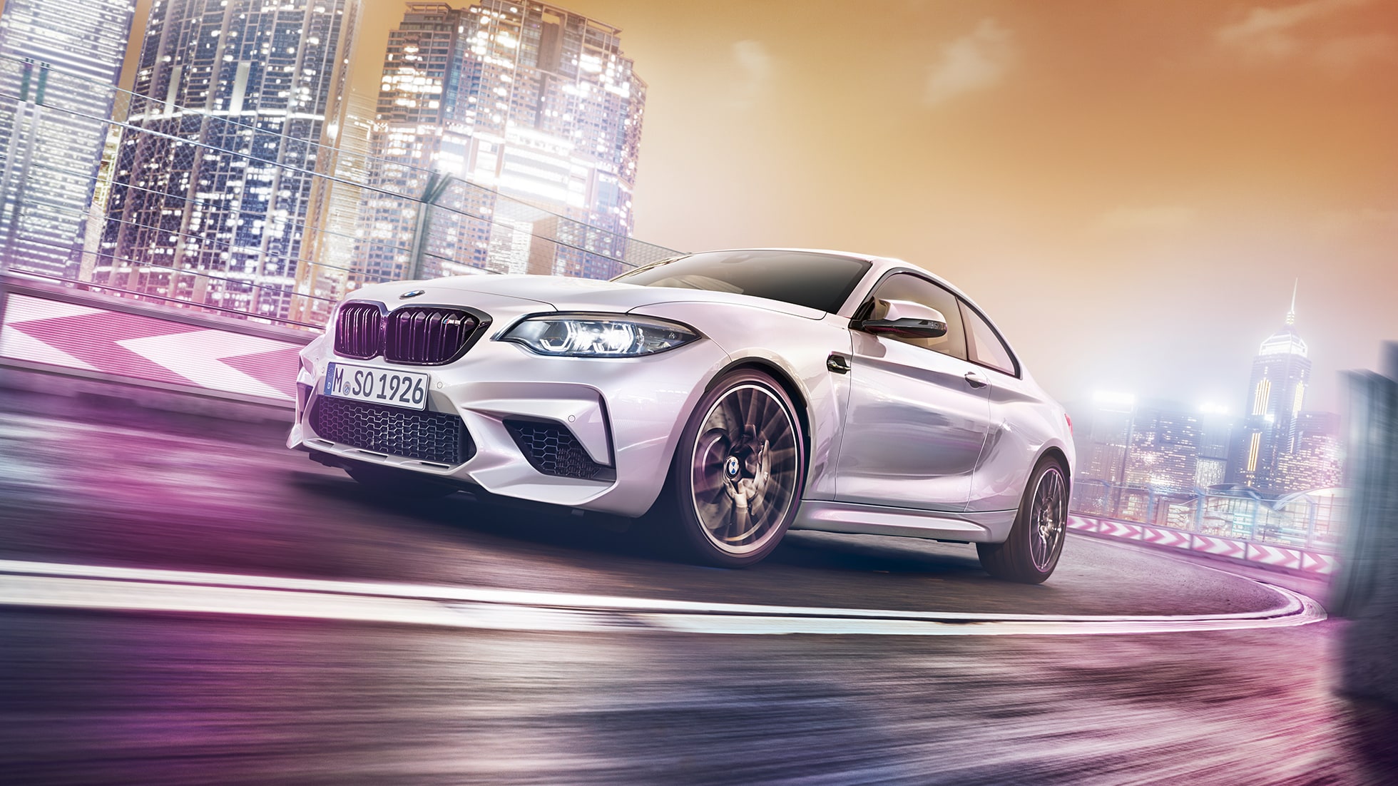 Εξωτερική σχεδίαση της BMW M2 Competition F87 Εξωτερική σχεδίαση της BMW M2 Competition F87 2018, ασημί Hockenheim μεταλλικό, μπροστινή λήψη τριών τετάρτων